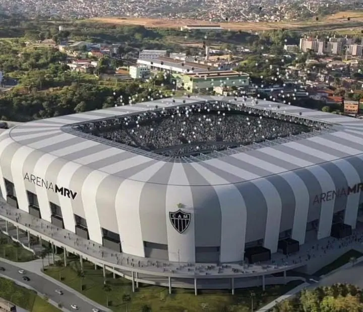 Vista aérea do Estádio Arena MRV